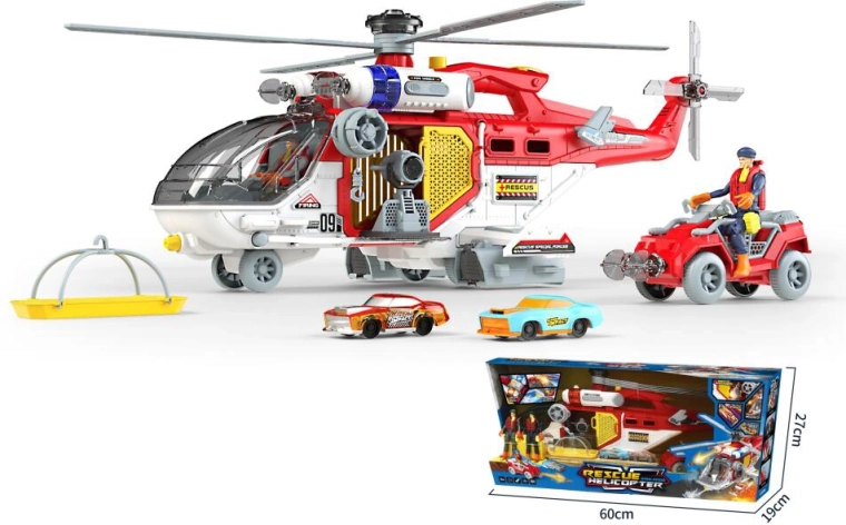 Avion de sauvetage avec voitures et équipe de secours