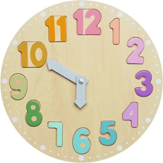 Jabadabado puzzle en bois horloge pour enfants
