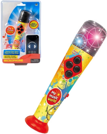 Microphone enfant avec mélodies, lumière LED et son 20 cm - 1 pièce