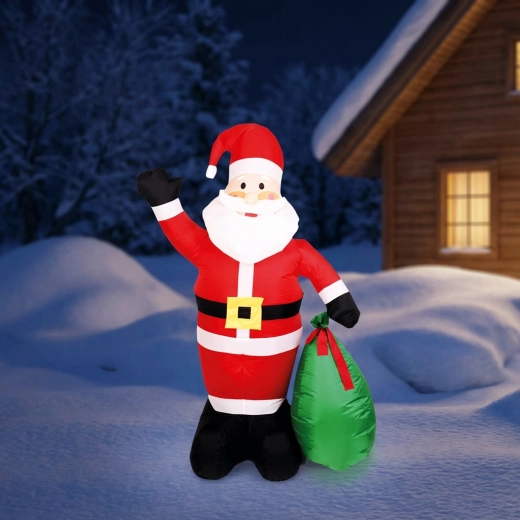 Père Noël gonflable avec éclairage LED, 180 cm