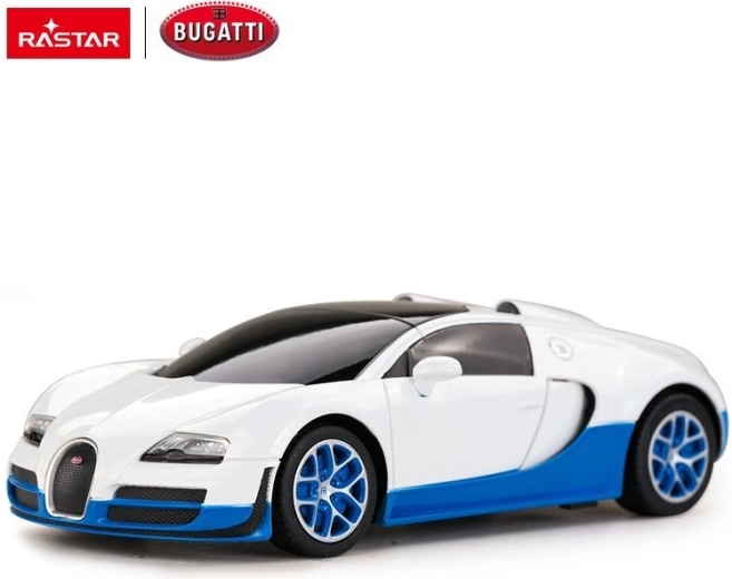 Voiture télécommandée Bugatti Veyron Grand Sport Rastar 1:24 blanche - 1 pièce