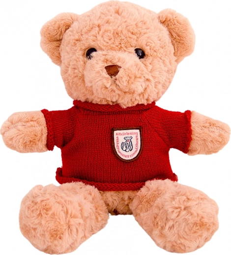Ours en peluche avec pull rouge 40 cm
