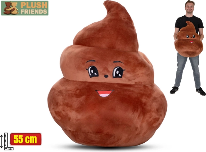 Coussin en peluche Plush Friends caca 55 cm