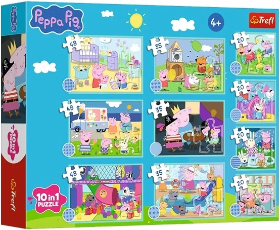 Puzzle 10 en 1 Le monde amusant de Peppa