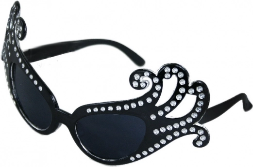 Lunettes de carnaval Lady G noires