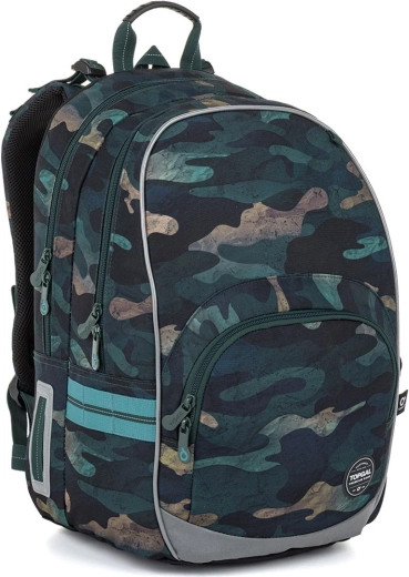 Sac à dos scolaire Topgal KIMI camouflage urbain