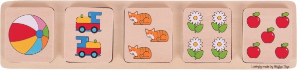 Puzzle d’encastrement en bois pour apprendre à compter Bigjigs Toys