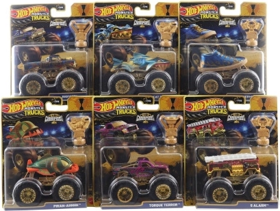 Hot Wheels Monster Trucks Bigfoot Trophy Champions – modèle de collection 1:64