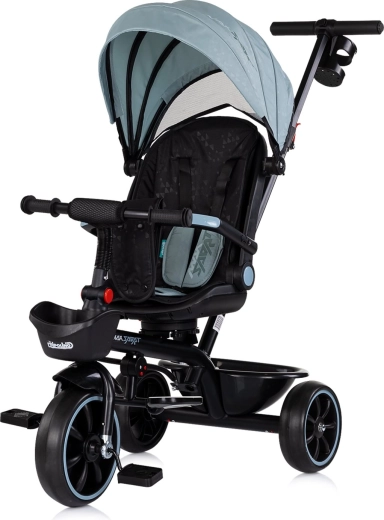 Tricycle enfant avec canopy 2-en-1 CHIPOLINO Max Sport, Matcha