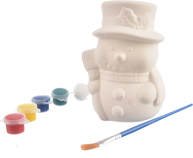 Tirelire en plâtre à peindre – bonhomme de neige