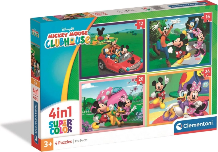 Puzzle 4en1 CLUBHOUSE DE MICKEY (12, 16, 20 et 24 pièces) – CLEMENTONI