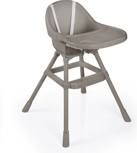 Chaise haute pour enfants avec tablette, grise
