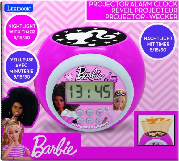 Réveil pour enfant avec projecteur Barbie
