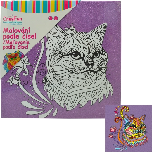 Peinture sur toile – chat 30 × 30 cm