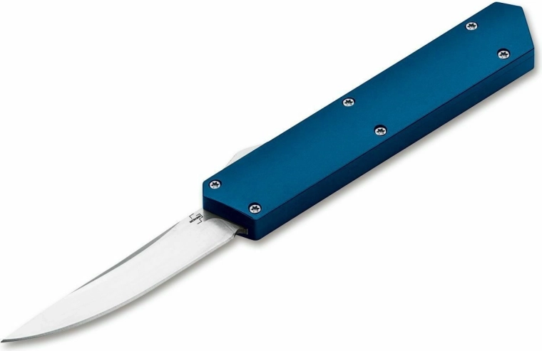 Böker Plus Kwaiken OTF Blue couteau automatique 8,1 cm, bleu
