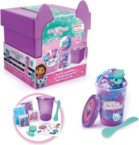 Maison des Chats de Gabi pâte plastique - Boîte surprise pour chats, violette (slime)