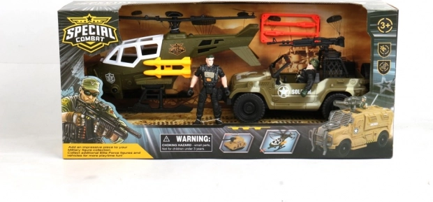 Ensemble de combat spécial - Hélicoptère et voiture tout-terrain