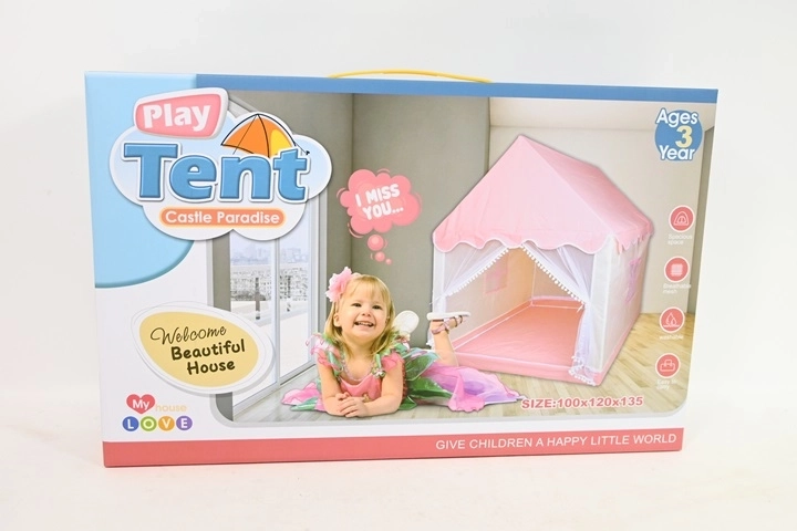 Tente de jeu enfant rose 100 × 120 × 135 cm