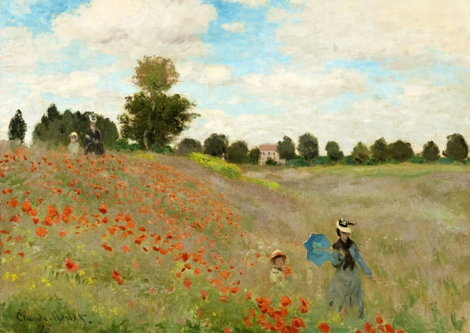 Puzzle Claude Monet : Champ de coquelicots 1000 pièces
