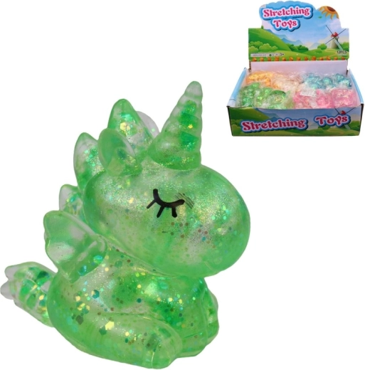 Figurine licorne en gomme 10 cm – présentoir 12 pcs