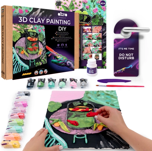 Set artistique Okto : peinture en pâte « Poissons rouges » – Henri Matisse 30 × 40 cm