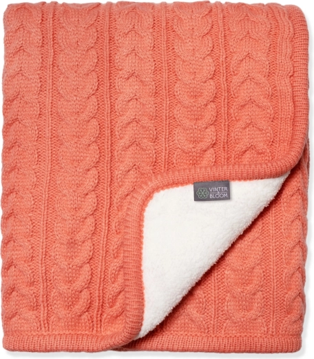 Vinter & bloom couverture réversible Cuddly Soft Coral pour poussette et lit bébé