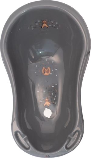 Baignoire bébé Maltex avec bouchon Minimal Petit cheval 84 cm steel grey