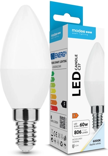 Modee ampoule LED bougie C37 8,5 W E14 806 lm blanc froid