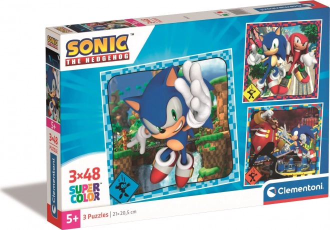 Puzzle 3×48 pièces CLEMENTONI SONIC