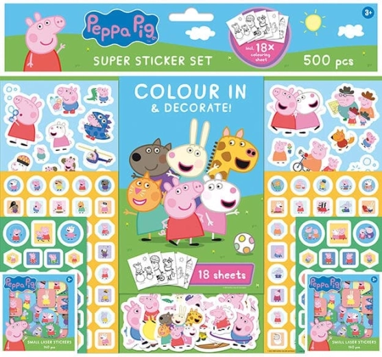 Set d’autocollants Peppa Pig (500 pièces)