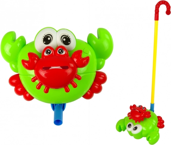 Pousseur à tige – crabe vert avec grelot