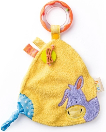 Doudou avec anneau de dentition Âne Laki