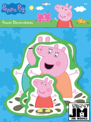 Stickers muraux en mousse Jiri Models Peppa Pig - 1 emballage