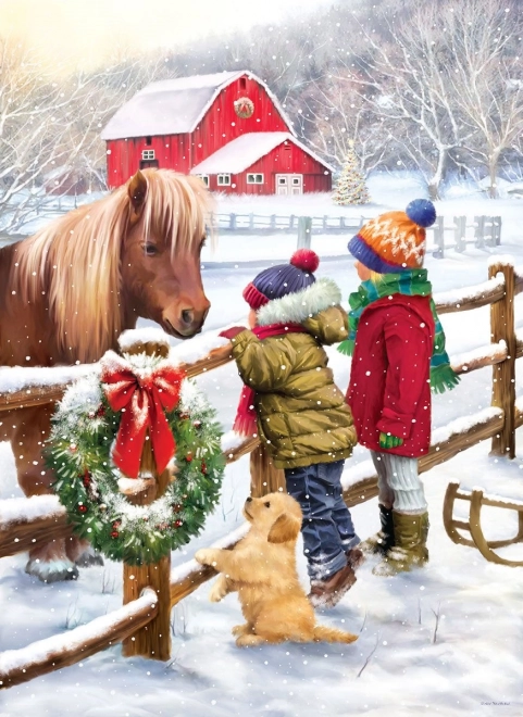 Puzzle Poney de Noël 1000 pièces de Eurographics
