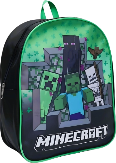 Sac à dos enfant Minecraft avec motif Creeper, Zombie, Enderman et Skeleton