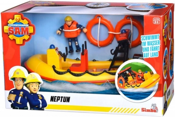 Pompier Sam Bateau Neptune avec figurine