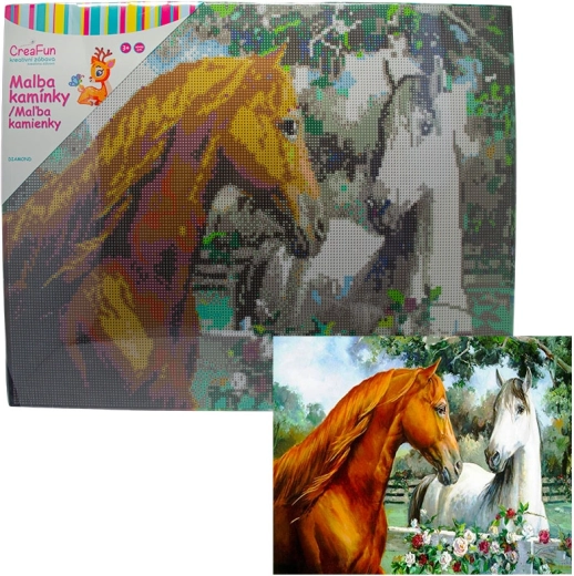 Peinture diamant chevaux 40 × 50 cm