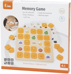 Grand jeu de mémoire en bois Viga avec images
