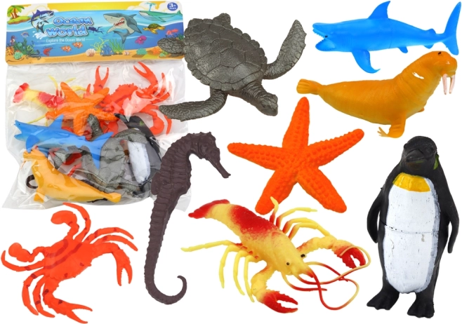 Set de figurines d’animaux marins – 10 pièces