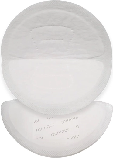 Coussinets d’allaitement jetables Mininor blancs 24 pcs