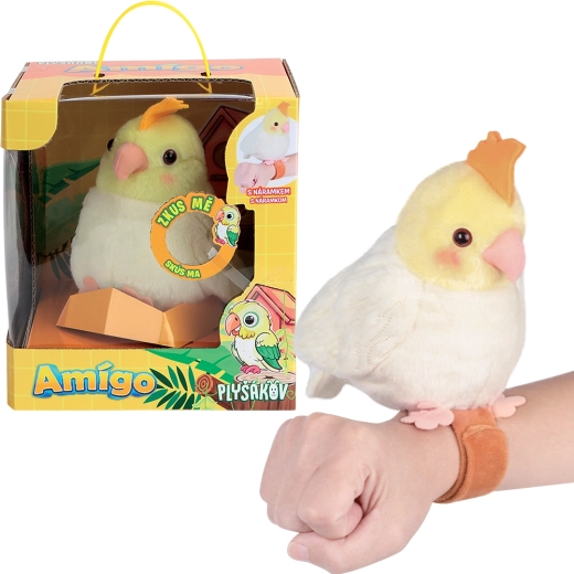 Perroquet interactif en peluche Amigo