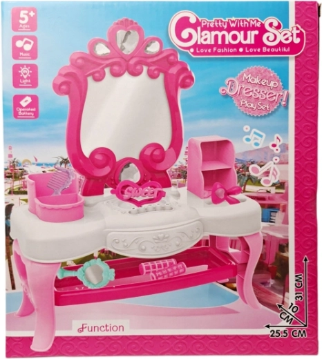 Coiffeuse pour enfants avec accessoires et miroir
