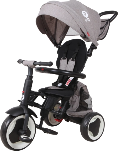 Qplay Rito Plus tricycle pour enfants avec barre de poussée, gris