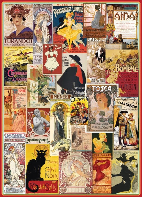 Puzzle Vintage affiches d’opéra et de théâtre 1000 pièces EUROGRAPHICS