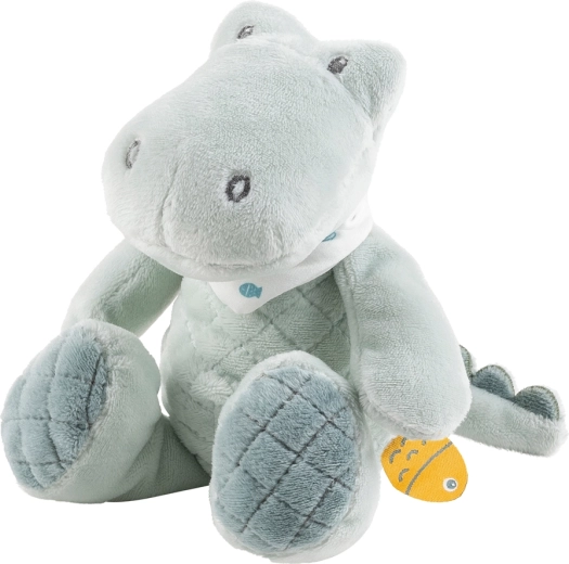 Nattou crocodile en peluche Romeo mini avec hochet 20 cm