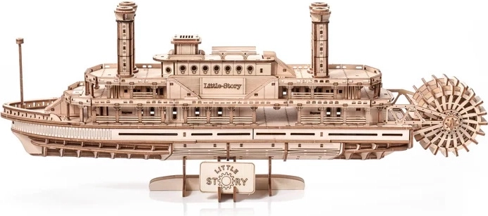 Puzzle 3D en bois Little Story bateau à vapeur