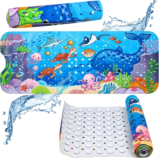Tapis antidérapant pour baignoire Monde sous-marin 100 × 40 cm