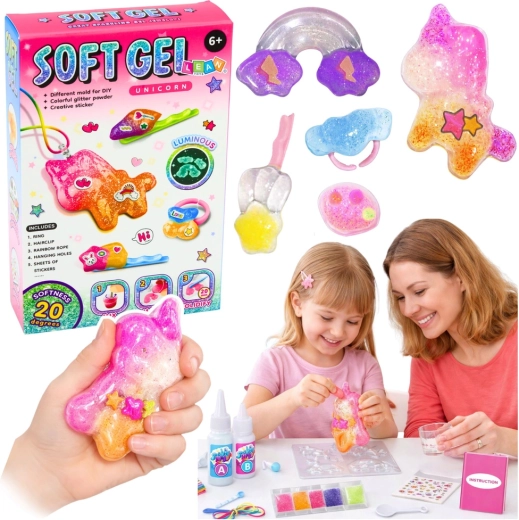 Kit créatif Soft Gel Licorne – bijoux et figurines DIY lumineux