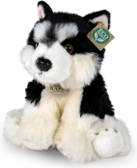 Chien en peluche malamute assis 28 cm ÉCO-RESPONSABLE