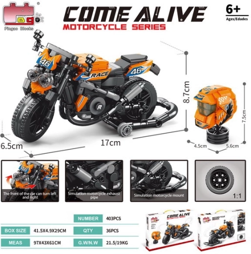 Ensemble de cales pour moto orange 403 pièces